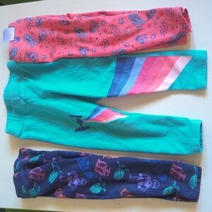 Spotted Zebra Toddler Kids' Set of 3 Leggings 2T